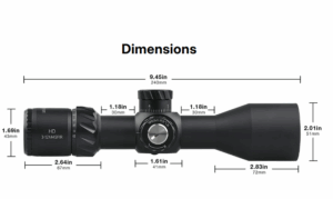 hd 3-12x44 dimensions